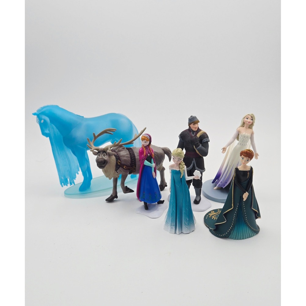 Disney Frozen 2 Figurine Playset Elsa Anna Kristoff Sven Nokk 7 Piece Set
